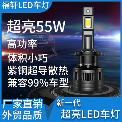 汽车LED大灯前照灯大功率高聚光LED车灯代替原车卤素车灯激光大灯图2
