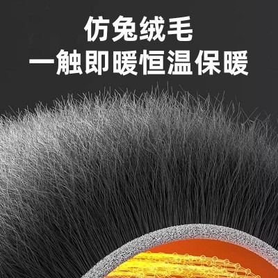 新款汽车方向盘套短毛绒款冬季保暖防滑方向盘把套无内圈男女通用图5