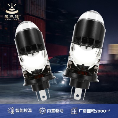 跨境热销H4前照灯泡远近光一体LED摩托车直插h4透镜汽车LED大灯图3