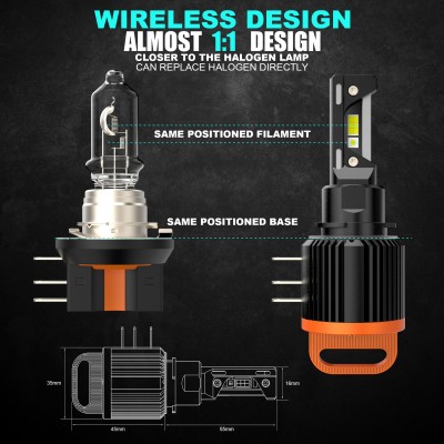 led车灯H15汽车led大灯100W汽车led灯泡前照灯led headlight car图2