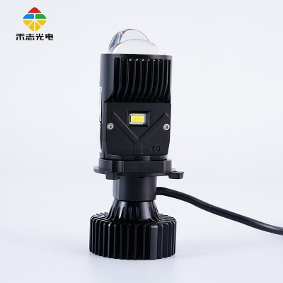 定制LED汽车大灯大功率360度发光透镜前照灯远近光一体改装车头灯图2
