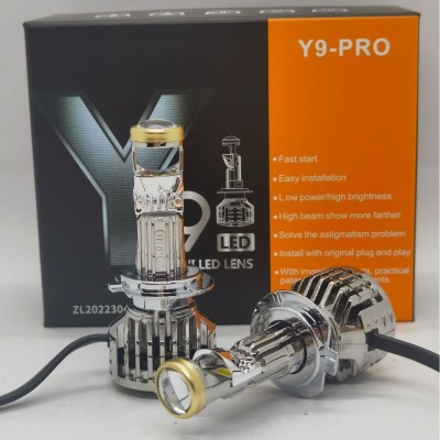 跨境热销Y9Pro-H7/H11/9005/9006汽车前大灯小透镜h7车灯生产厂家图3