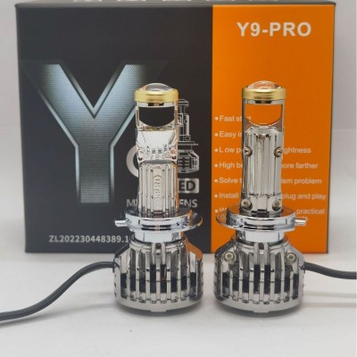 跨境热销Y9Pro-H7/H11/9005/9006汽车前大灯小透镜h7车灯生产厂家