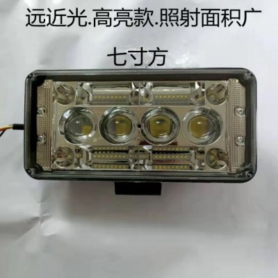 跨境 12V24V汽车led射灯货车越野车灯倒车聚光散光一体激光炮雾灯图2