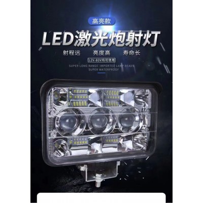 跨境 12V24V汽车led射灯货车越野车灯倒车聚光散光一体激光炮雾灯图4