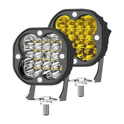 DXZ汽车LED射灯工作灯3英寸小方形灯16LED48W聚光灯黄光A柱驾驶灯图4