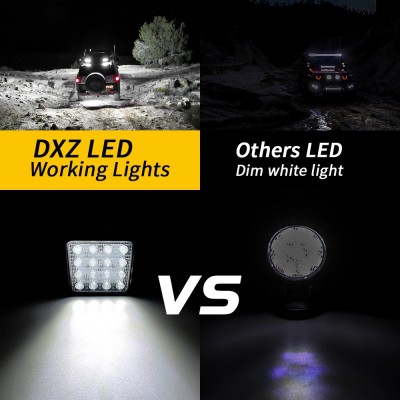 DXZ车辆4英寸16珠挖机LED大臂灯12-60V装载机铲车工作灯叉车大灯图3