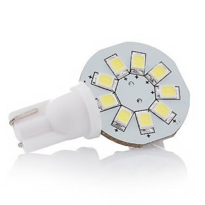 F 20年厂家T10边pin led低压DC12V 24V水晶光源插脚W5W插泡小车灯