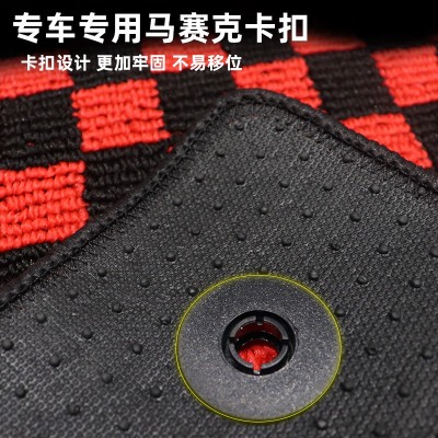 欧美东南亚格子马赛克汽车脚垫地毯Checkered carpet专车专用脚垫图2