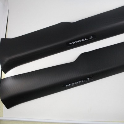 适用于焕新版Model3特斯拉门槛条Tesla碳纤纹Highland3门槛条护板图5