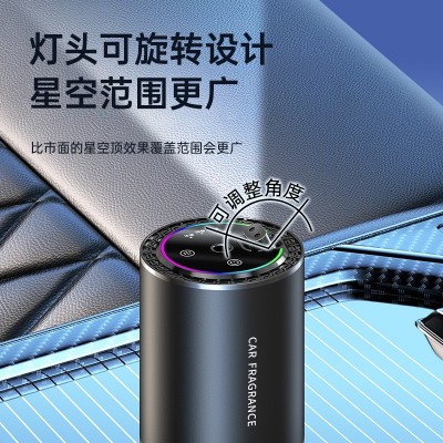 跨境爆款升级款红蓝双色星空灯车载香薰机满天星智能喷雾车载香薰图2