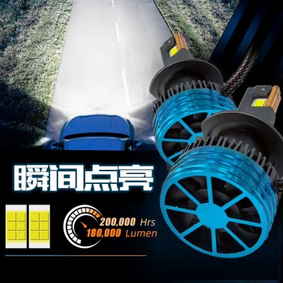 三铜管led车灯汽车灯泡h7h4led车灯远近一体H11大功率汽车led大灯图3