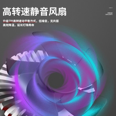 工厂热销65W双铜管led汽车大灯h7超亮H4强光h11通用一体汽车led灯图4