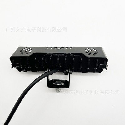 跨境工作灯摩托车LED改装射灯一字5珠远近一体黄白光外置透镜大灯图3
