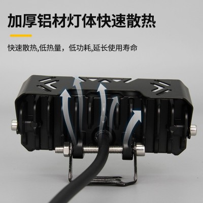 跨境摩托车射灯三珠外置LED射灯摩托车前照灯防水高亮摩托车大灯图3