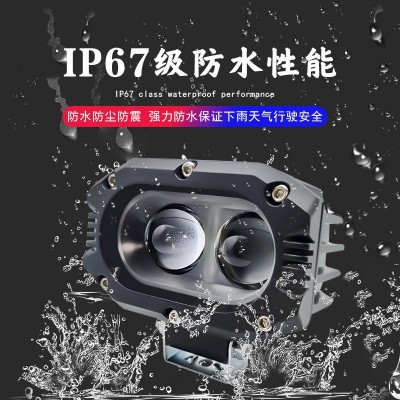 跨境现货汽车摩托车大灯LED大功率透镜超亮射灯摩托车改装照明灯图2