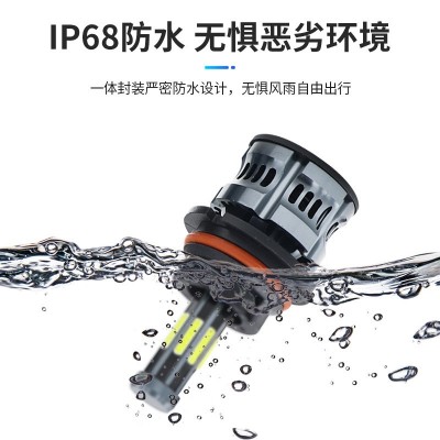 厂家定制八面LED车灯H7 H11 H8 H9 汽车高亮聚光防水车大灯批发图3