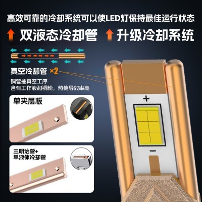 DGLS V8S高功率金色LED车大灯 160W 36000LM 12V 24V汽车LED灯泡图2
