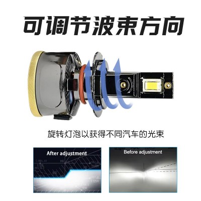 V8大功率LED汽车大灯 150W H4 9005 9006双铜管40000流明LED大灯