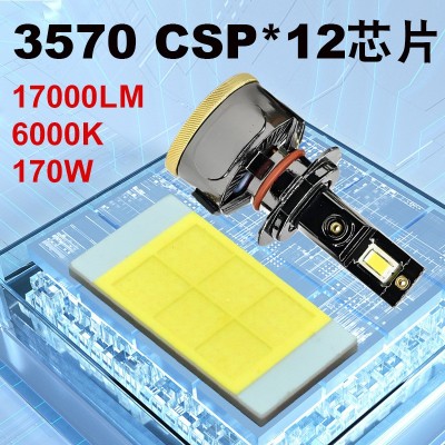 V8大功率LED汽车大灯 150W H4 9005 9006双铜管40000流明LED大灯图3